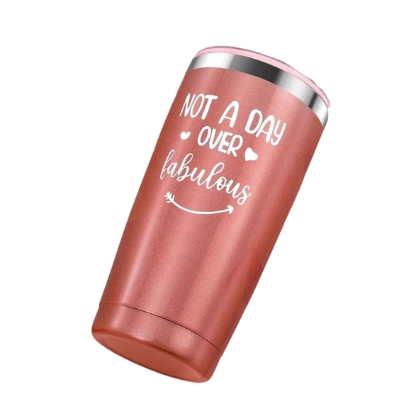 20 oz rose gold stainless steel insulated tumbler - Picture 2 of 5